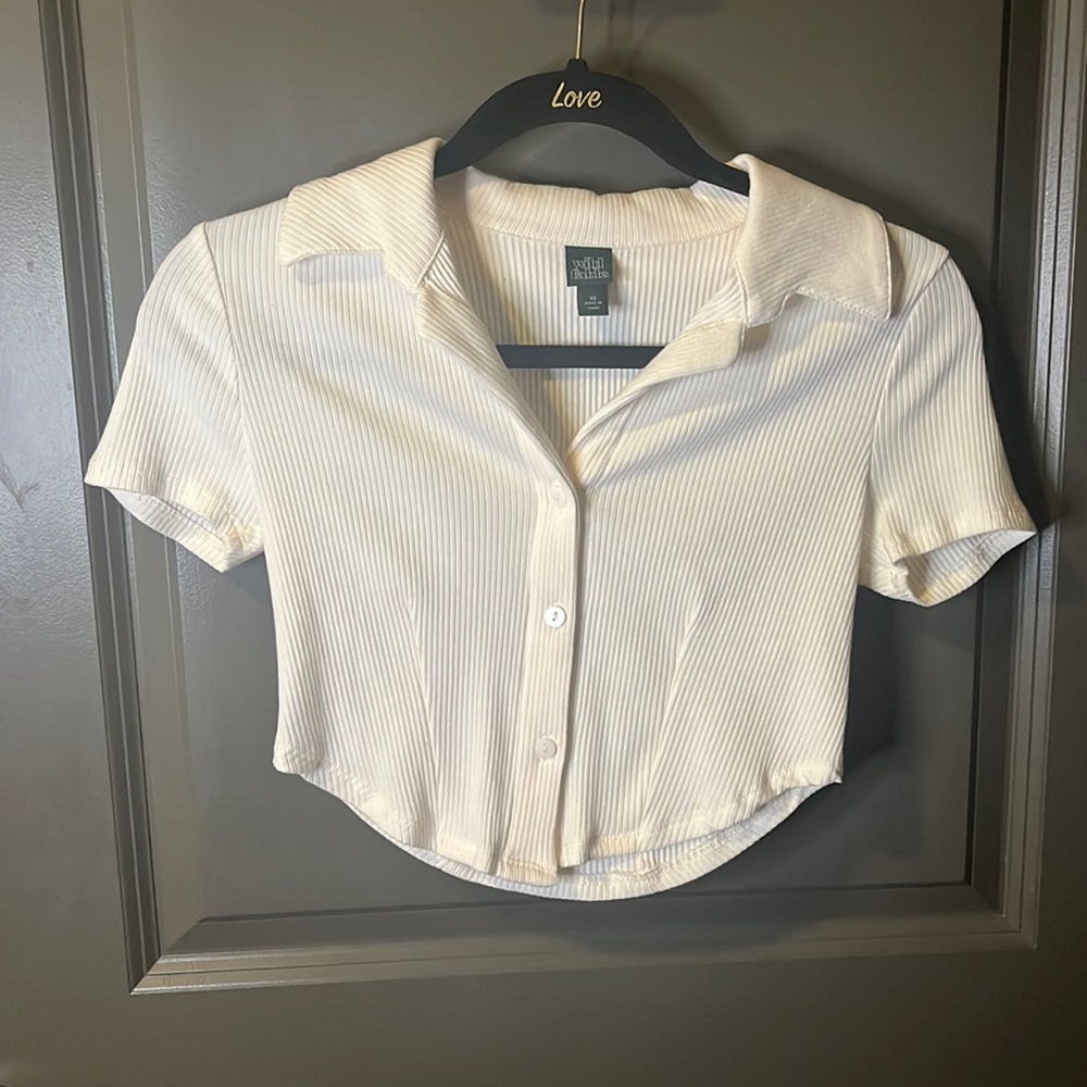 Cream Wild Fable crop top, size: x-small